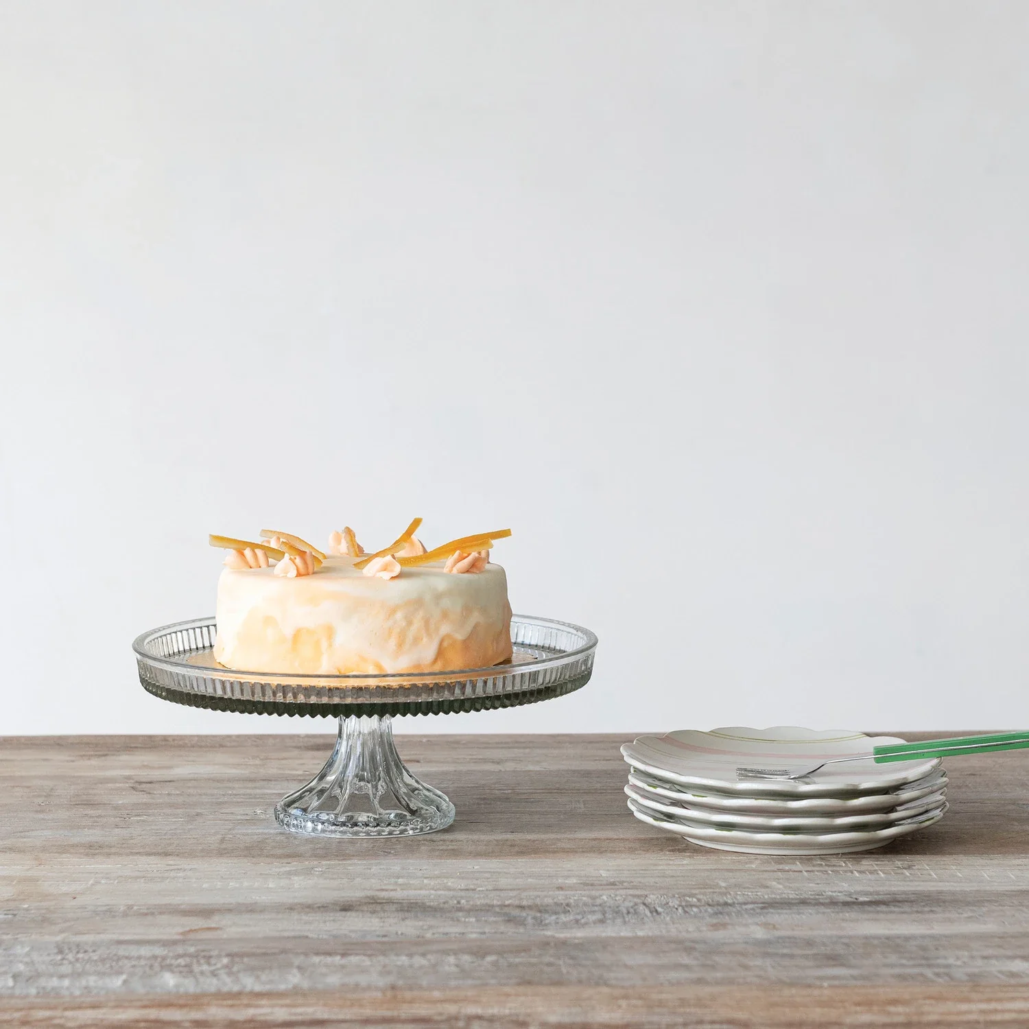 Creative Co-op - Large Glass Pedestal Cake Plate