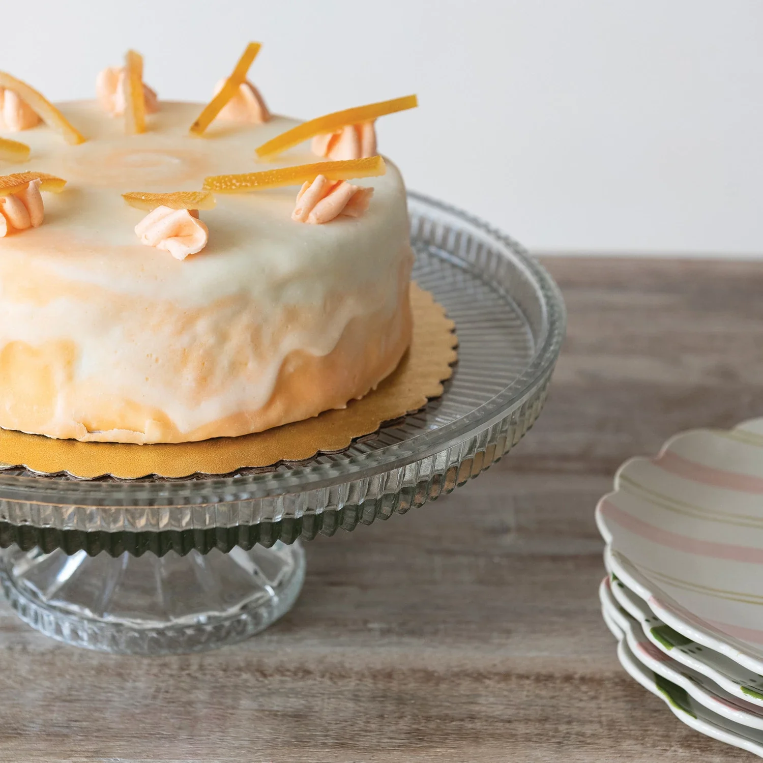 Creative Co-op - Large Glass Pedestal Cake Plate - Image 2