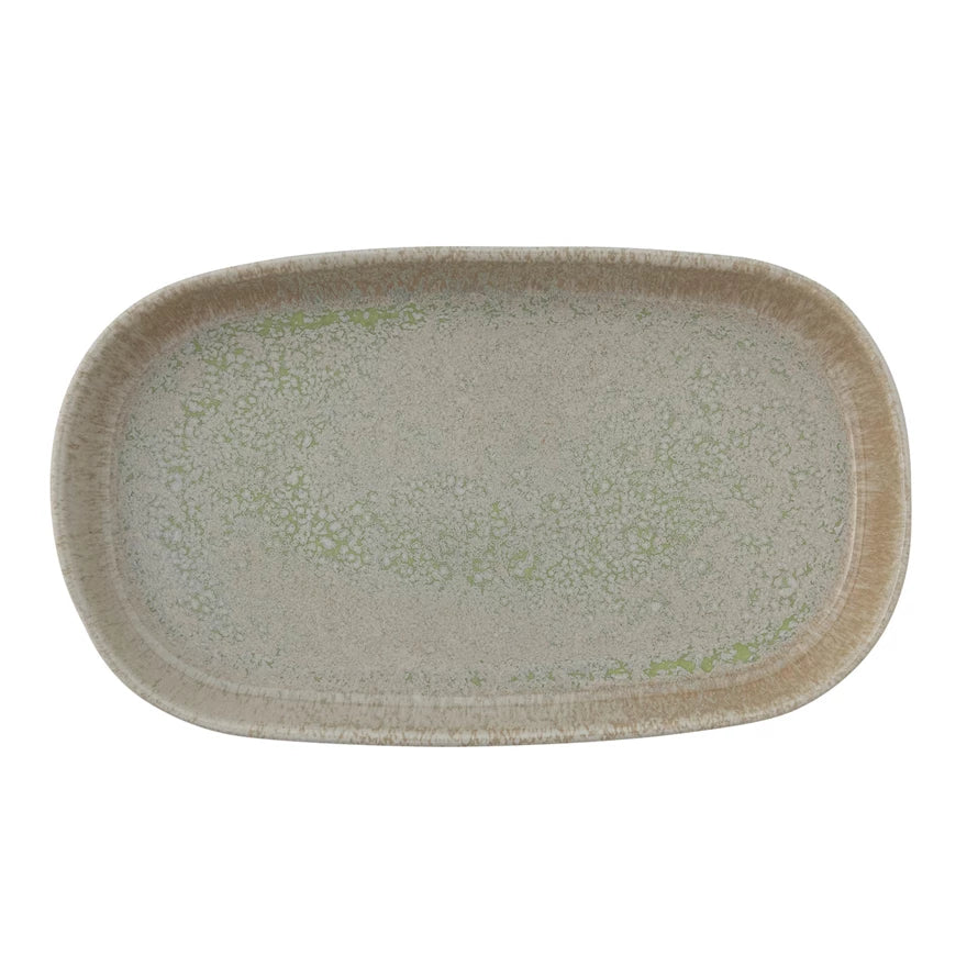Creative Co-op - Large Stoneware Platter with Reactive Glaze