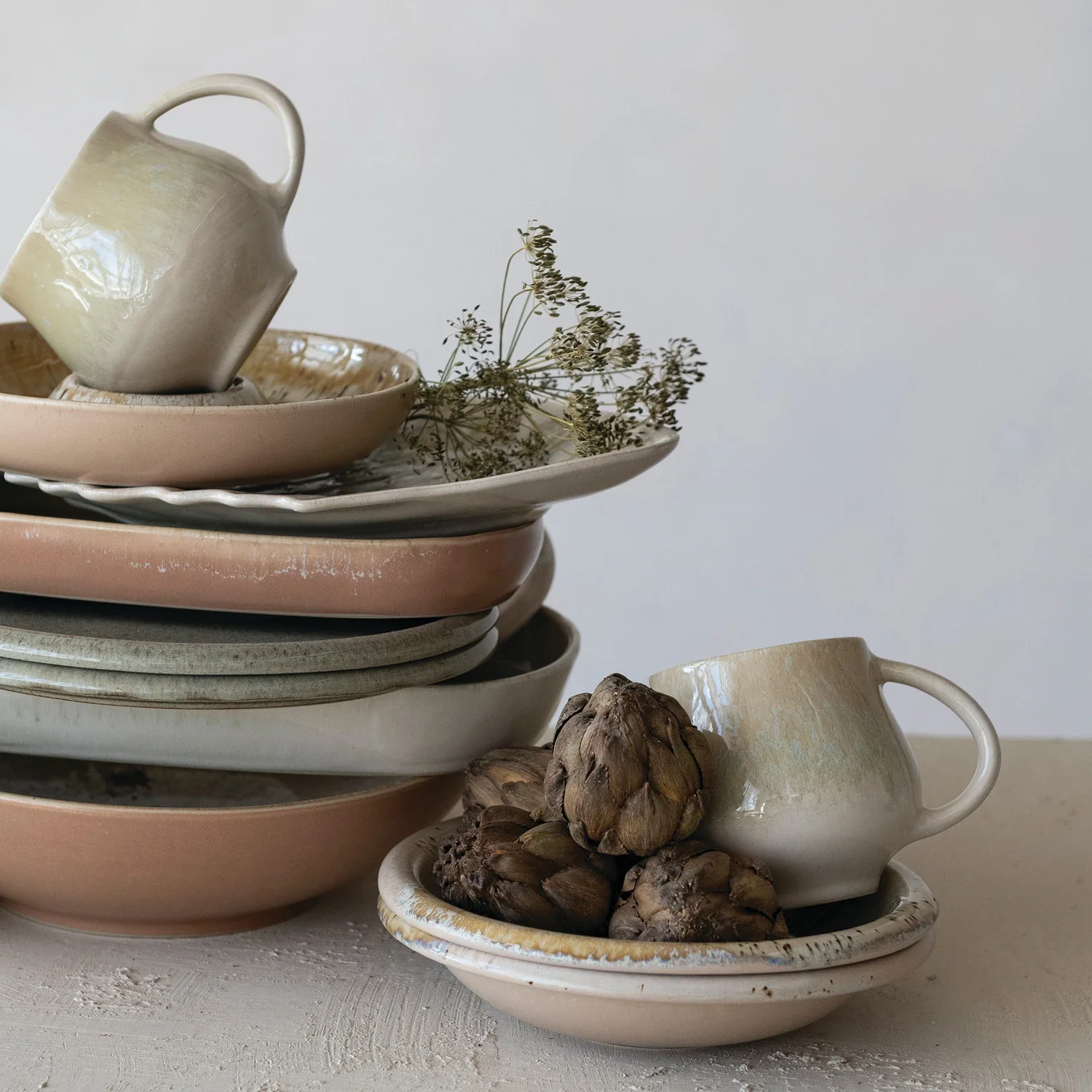 Creative Co-op - Large Stoneware Platter with Reactive Glaze - Image 3