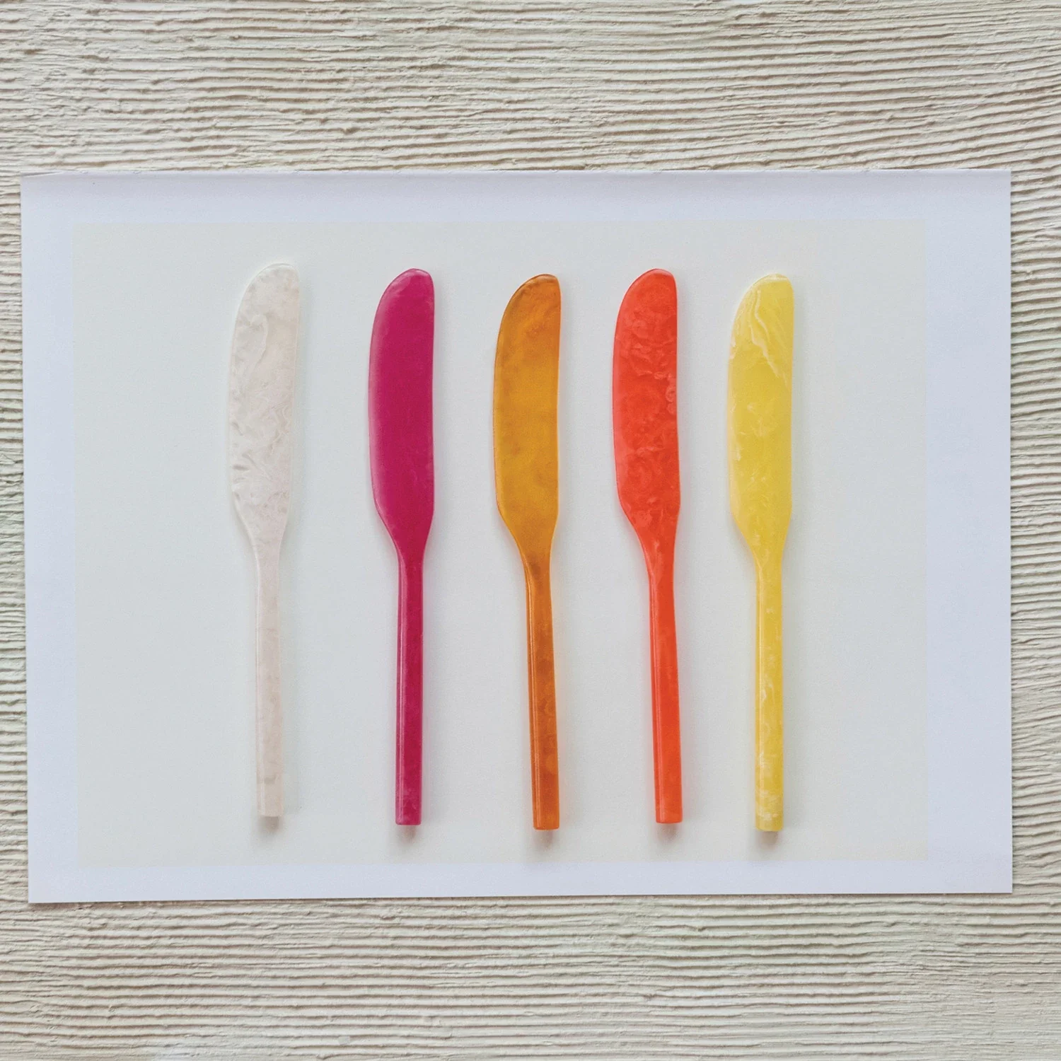Creative Co-op - Marbled Resin Canape Knife