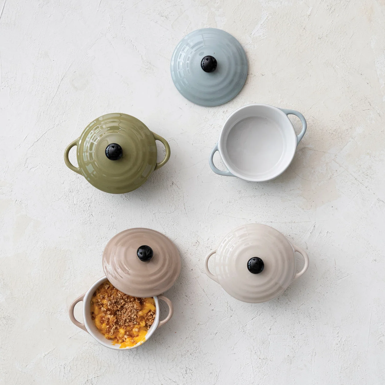Creative Co-op - Mini Stoneware Baker with Lid - Image 2