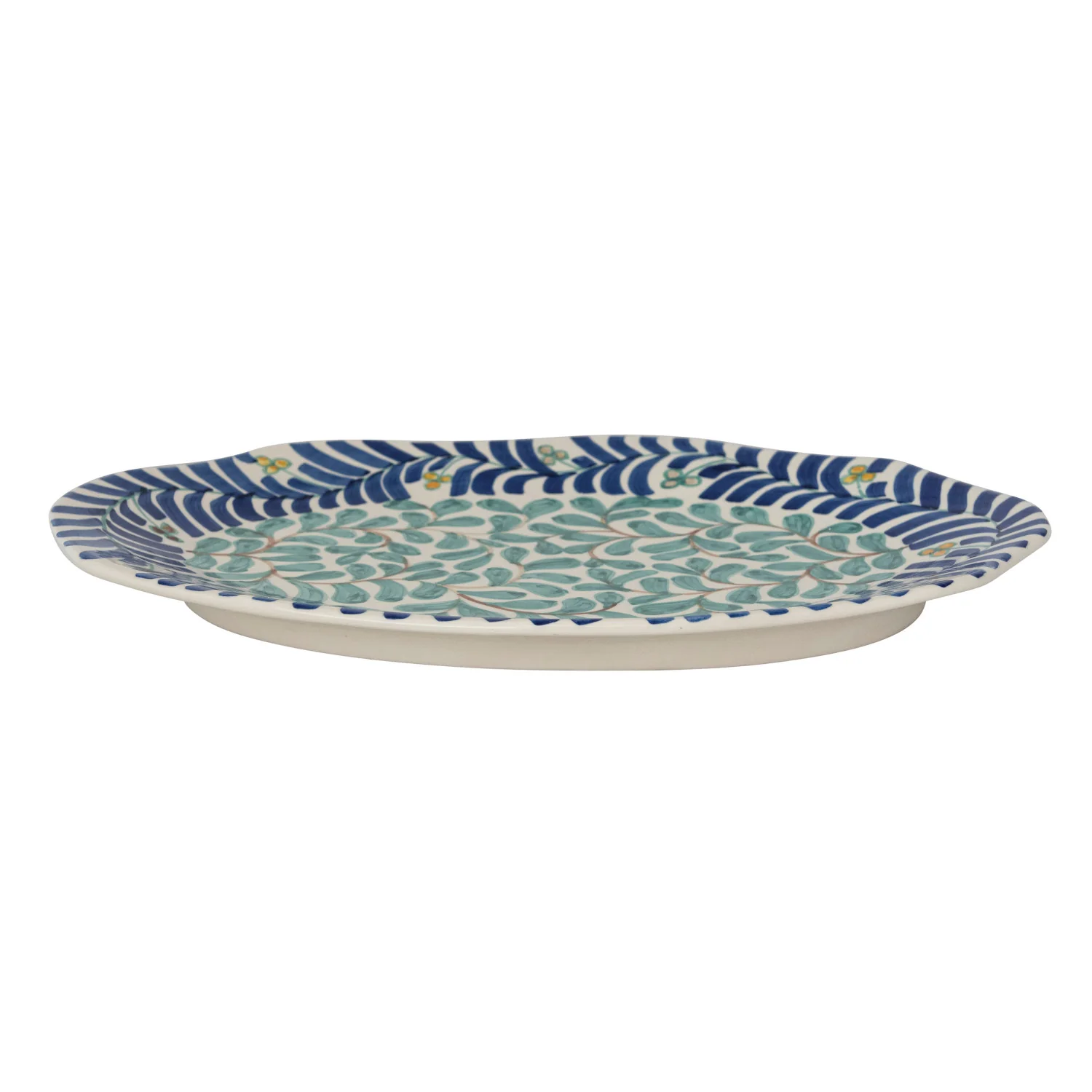 Creative Co-op - Oval Stoneware Vine Platter - Image 3