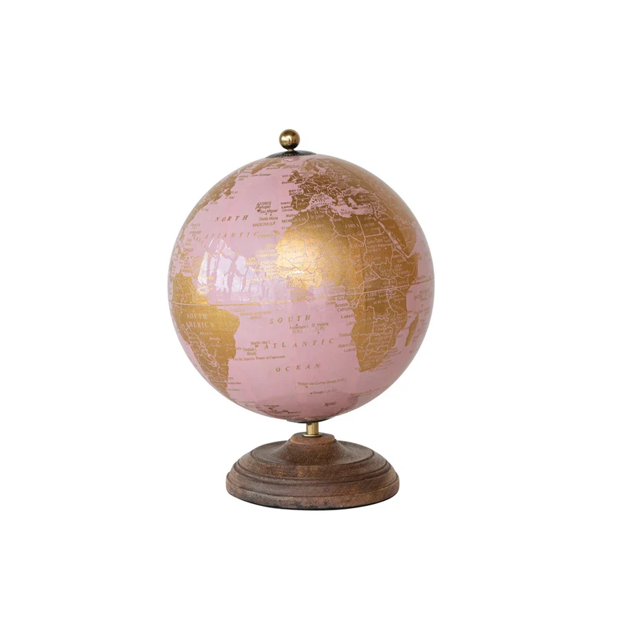 Creative Co-op - Pink & Gold Globe - Image 2