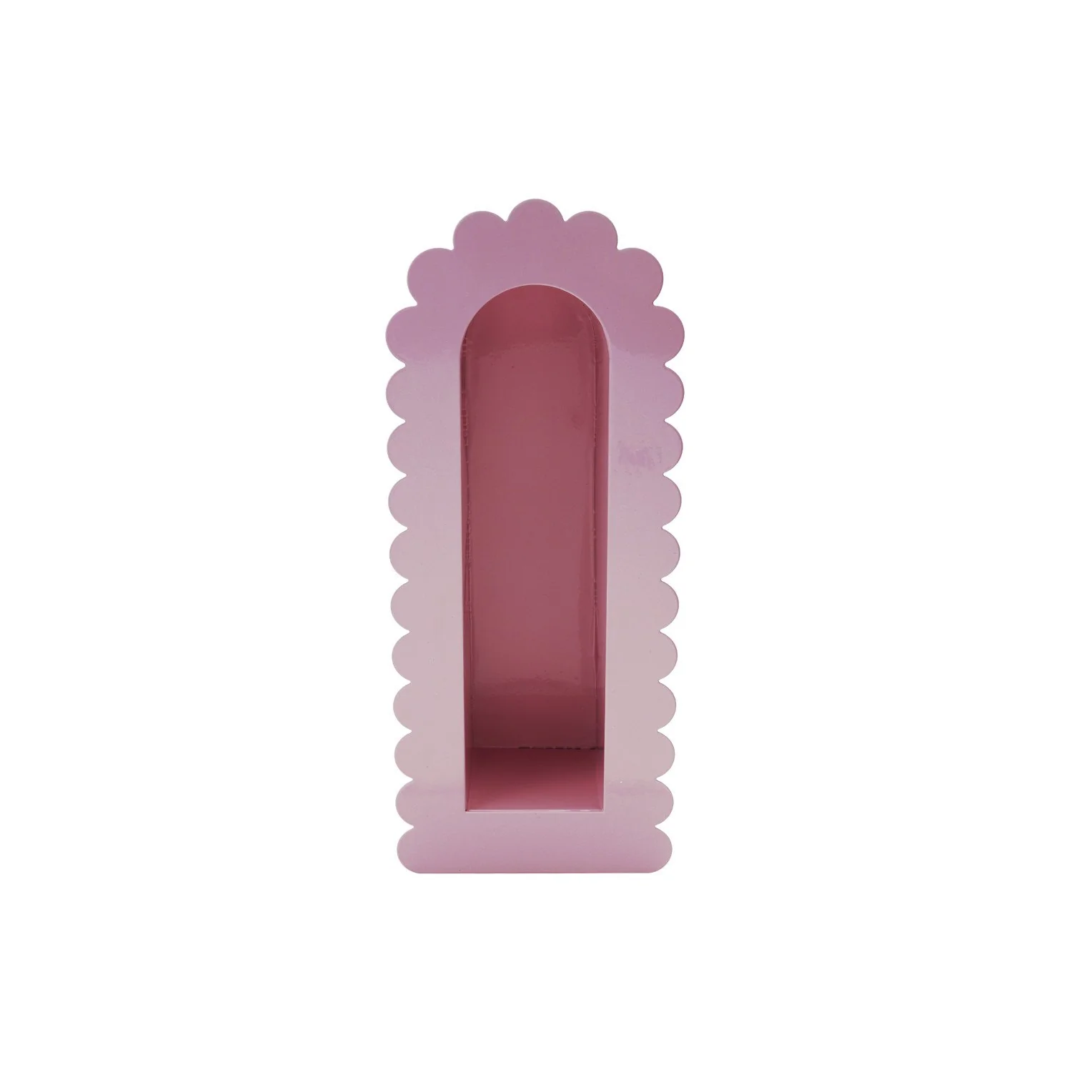 Creative Co-op - Pink Metal Wall Shelf with Scalloped Edge - Image 2