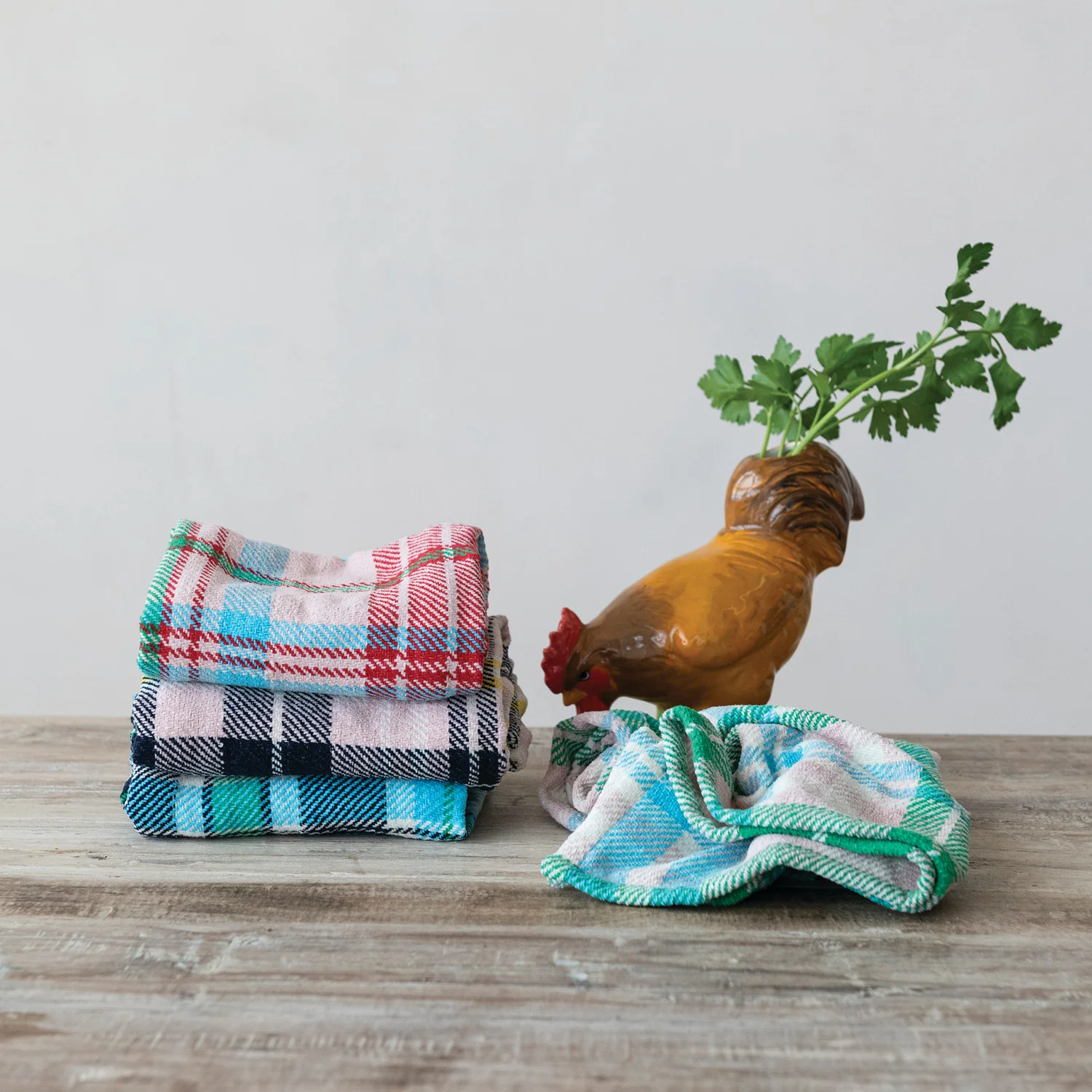 Creative Co-op - Plaid Microfiber Tea Towel