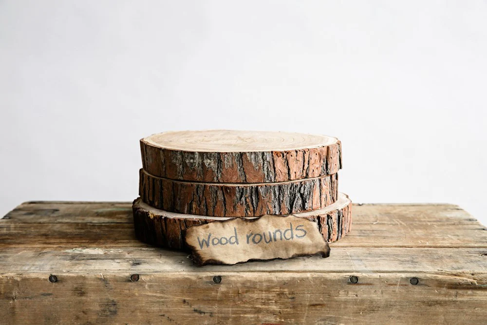 Creative Co-op - Round Paulownia Wood Slice