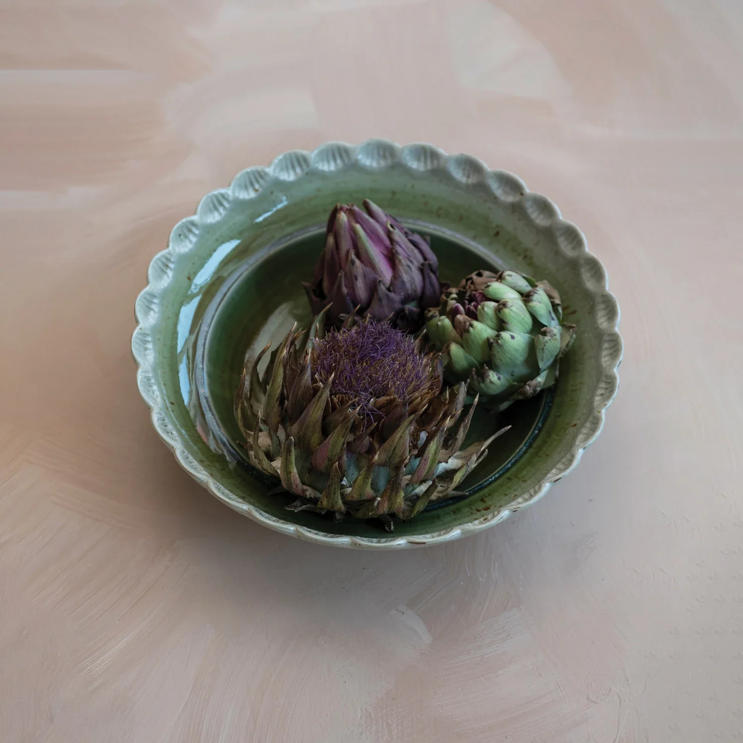 Creative Co-op - Scalloped Edge Stoneware Bowl