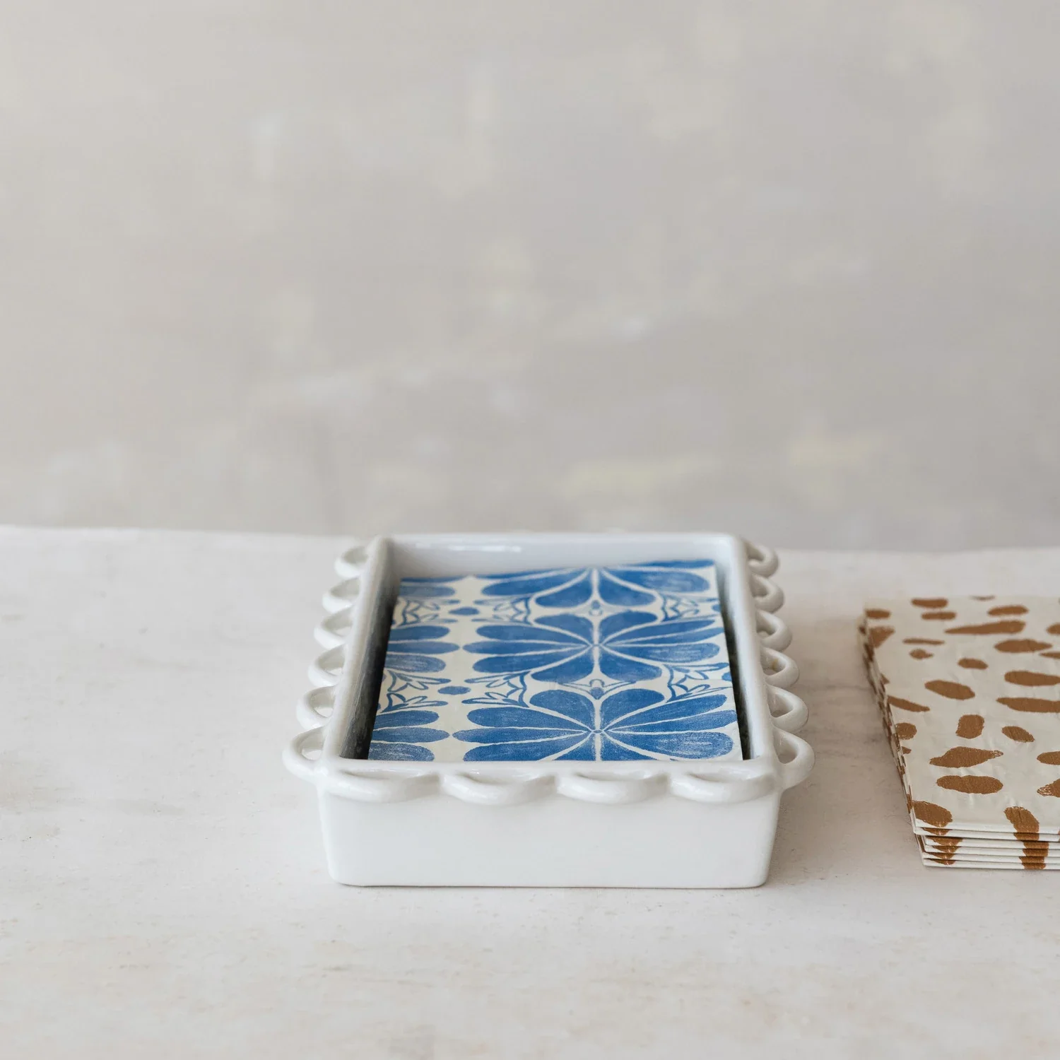 Creative Co-op - Scalloped Napkin Holder