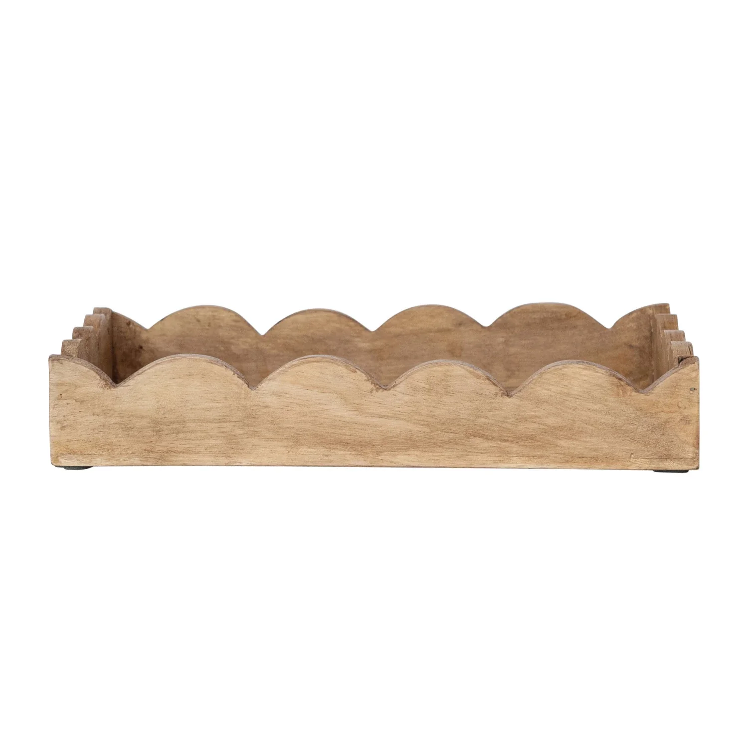 Creative Co-op - Scalloped Mango Wood Tray - Image 3