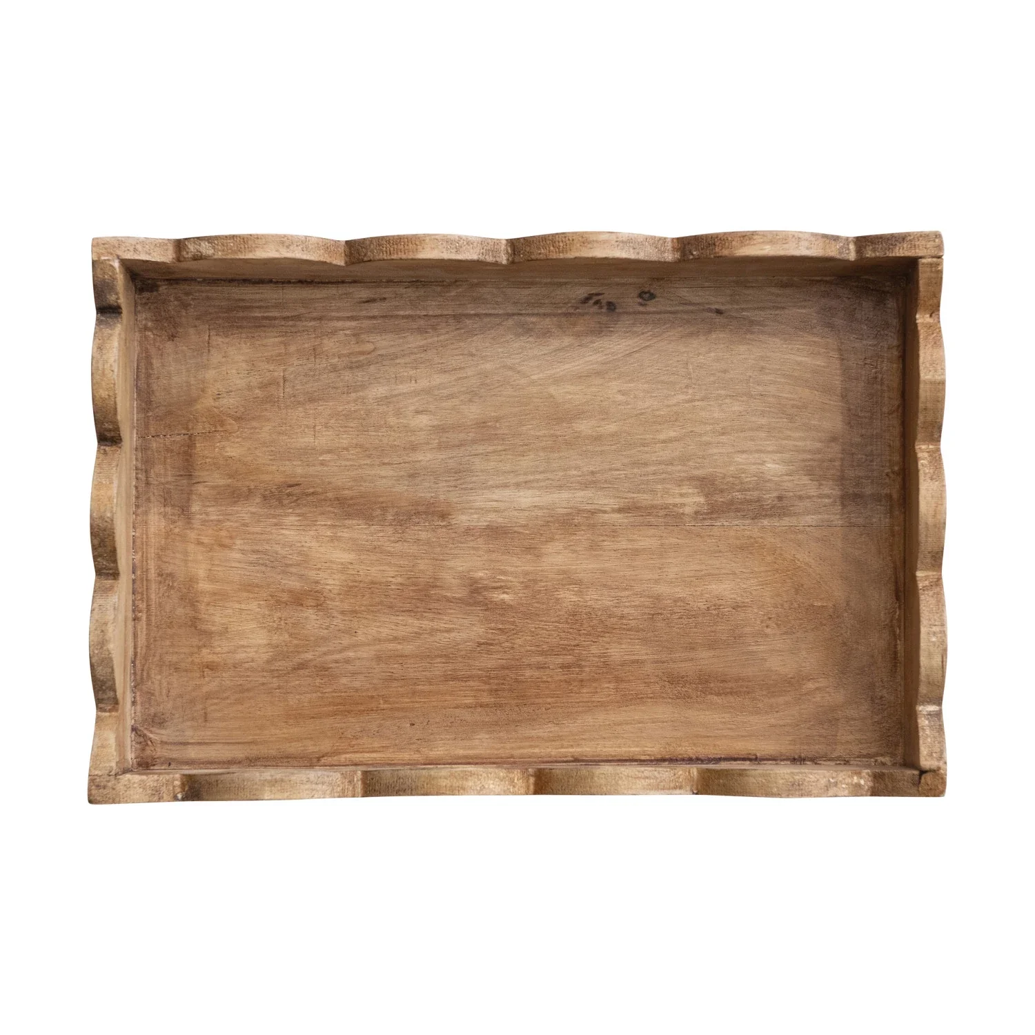 Creative Co-op - Scalloped Mango Wood Tray - Image 4