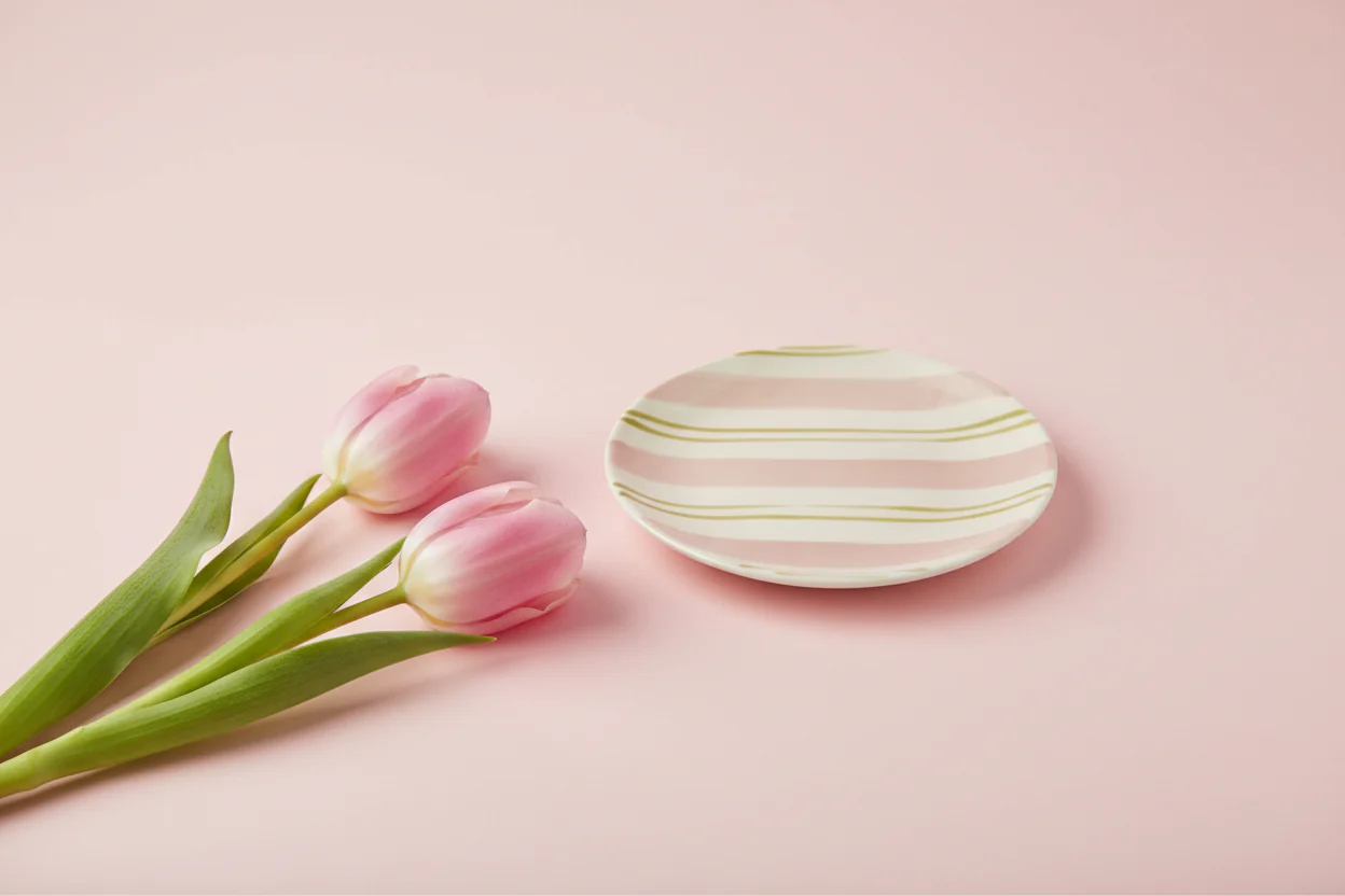 Creative Co-op - Small Plate with Stripes & Dots - Image 6