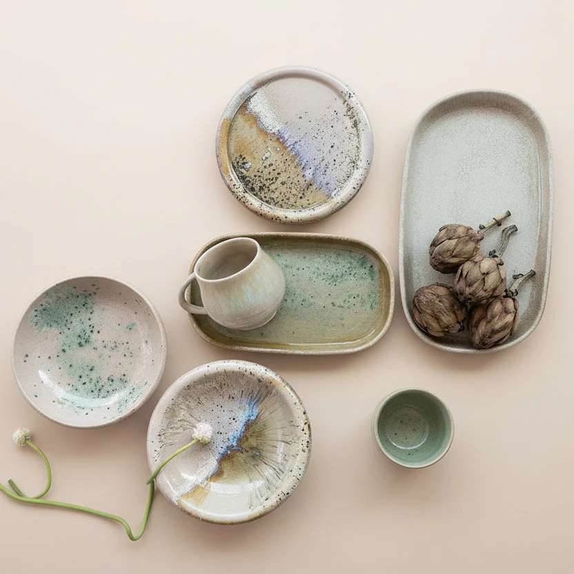 Creative Co-op - Small Stoneware Platter with Reactive Glaze - Image 3