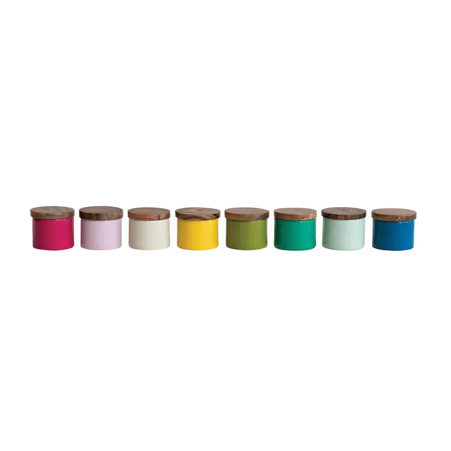 Creative Co-op - Stainless Steel Mini Pinch Pot with Acacia Wood Lid - Image 2