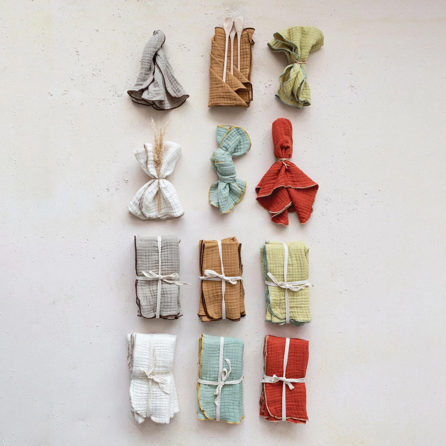 Creative Co-op - Stitched Edge Cloth Napkins