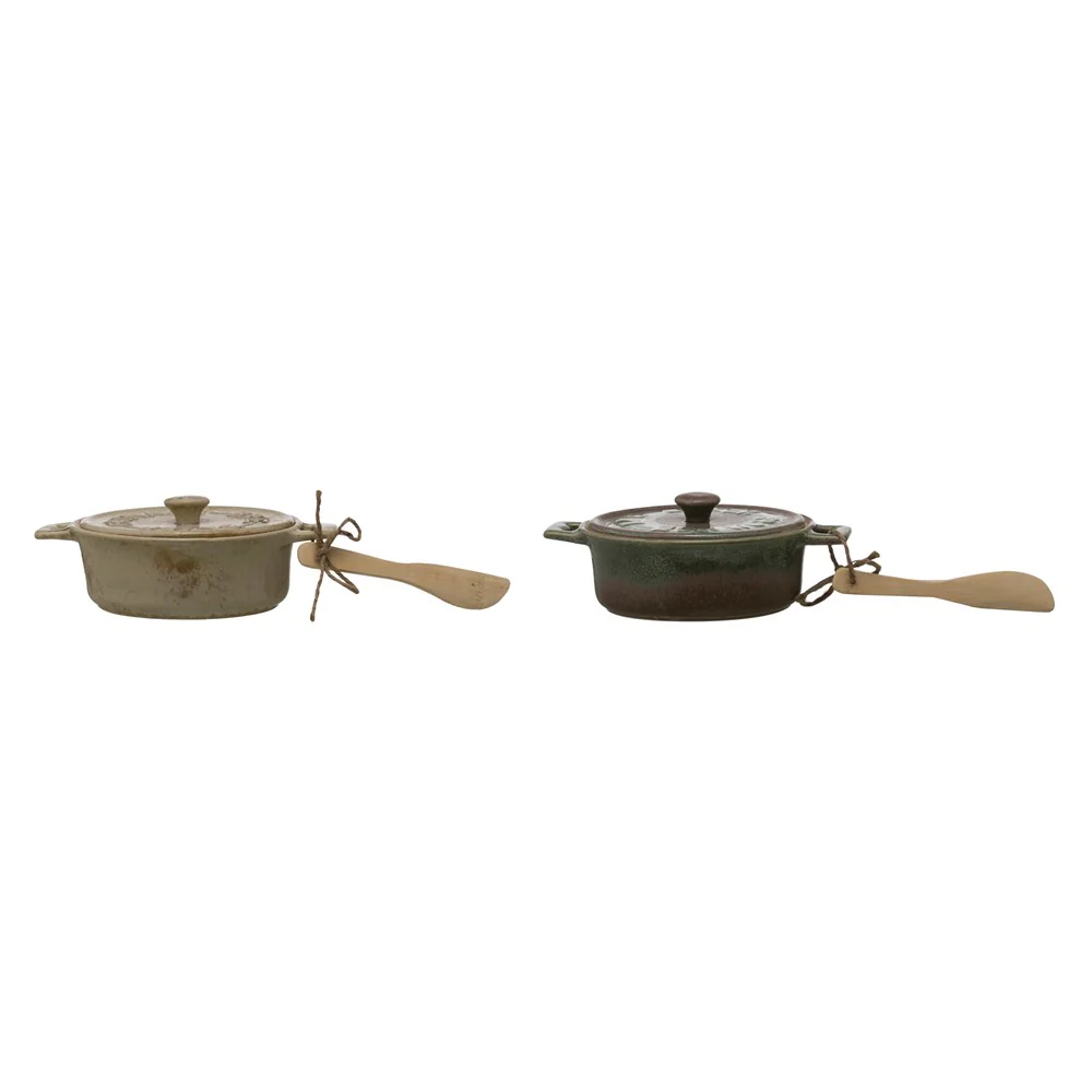 Creative Co-op - Stoneware Brie Bakeware - Image 2