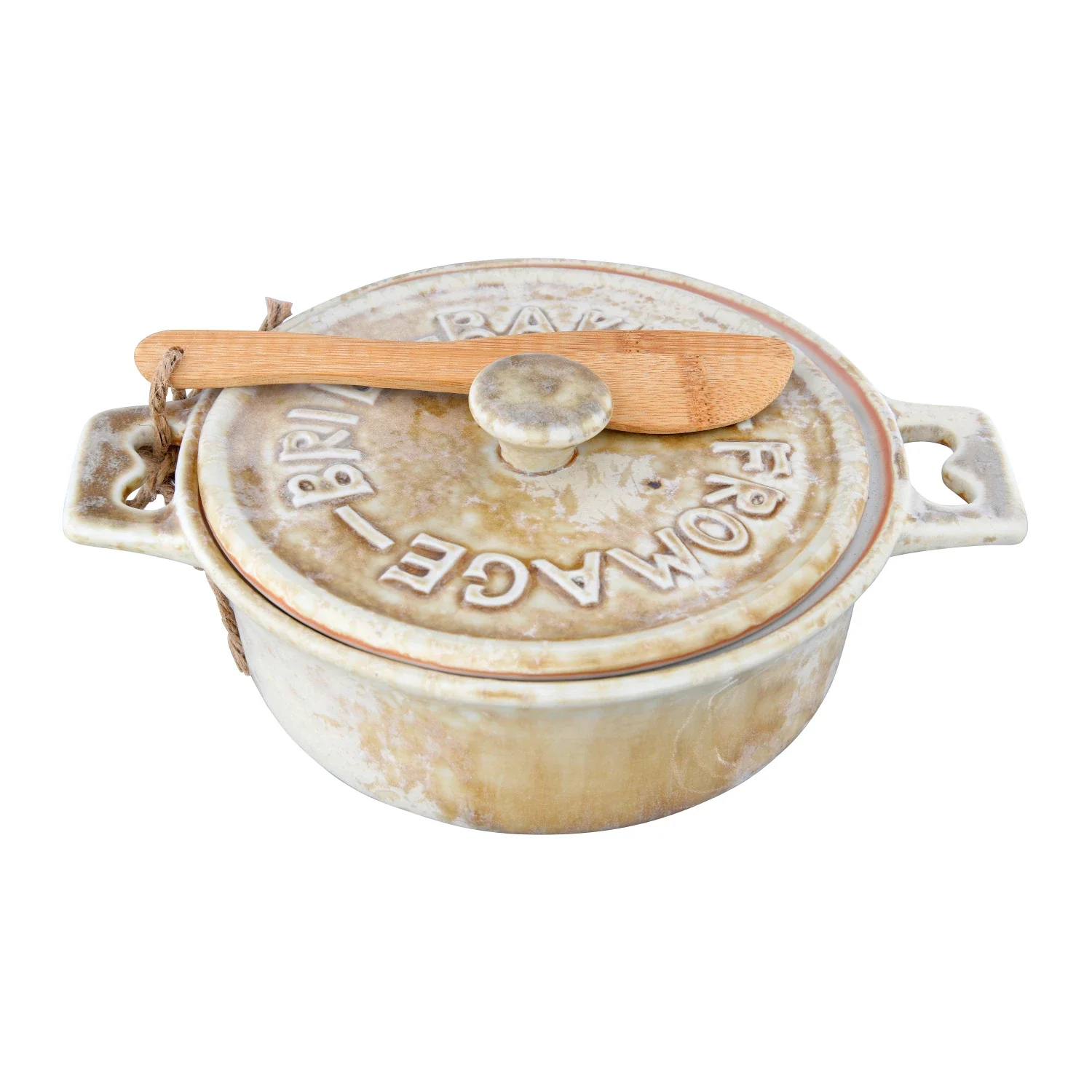 Creative Co-op - Stoneware Brie Bakeware - Image 4