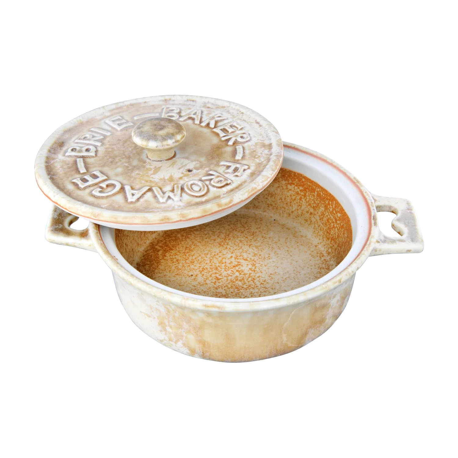 Creative Co-op - Stoneware Brie Bakeware - Image 5