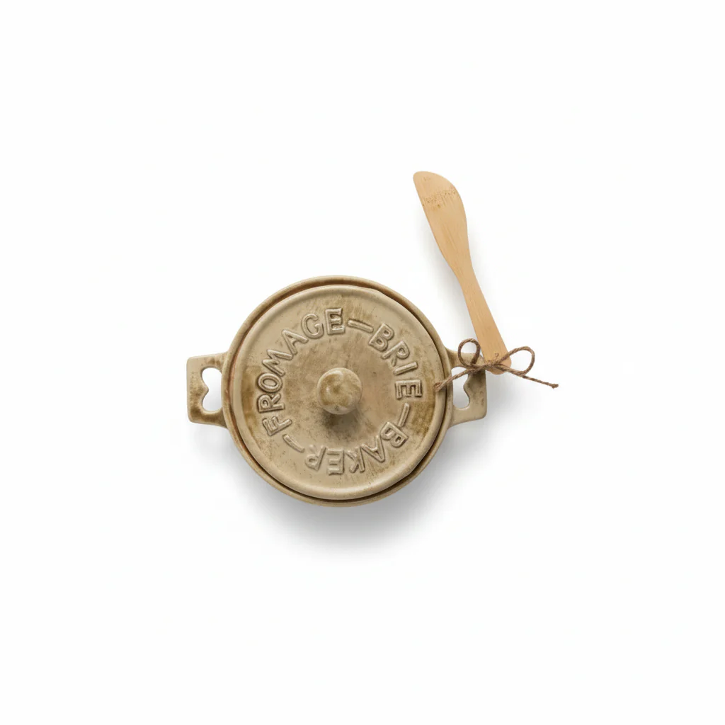 Creative Co-op - Stoneware Brie Bakeware - Image 6