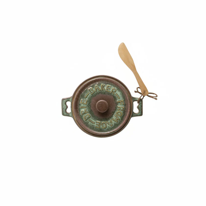 Creative Co-op - Stoneware Brie Bakeware - Image 7