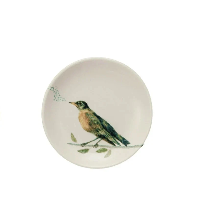 Creative Co-op - Stoneware Dish with Bird on Branch - Image 3