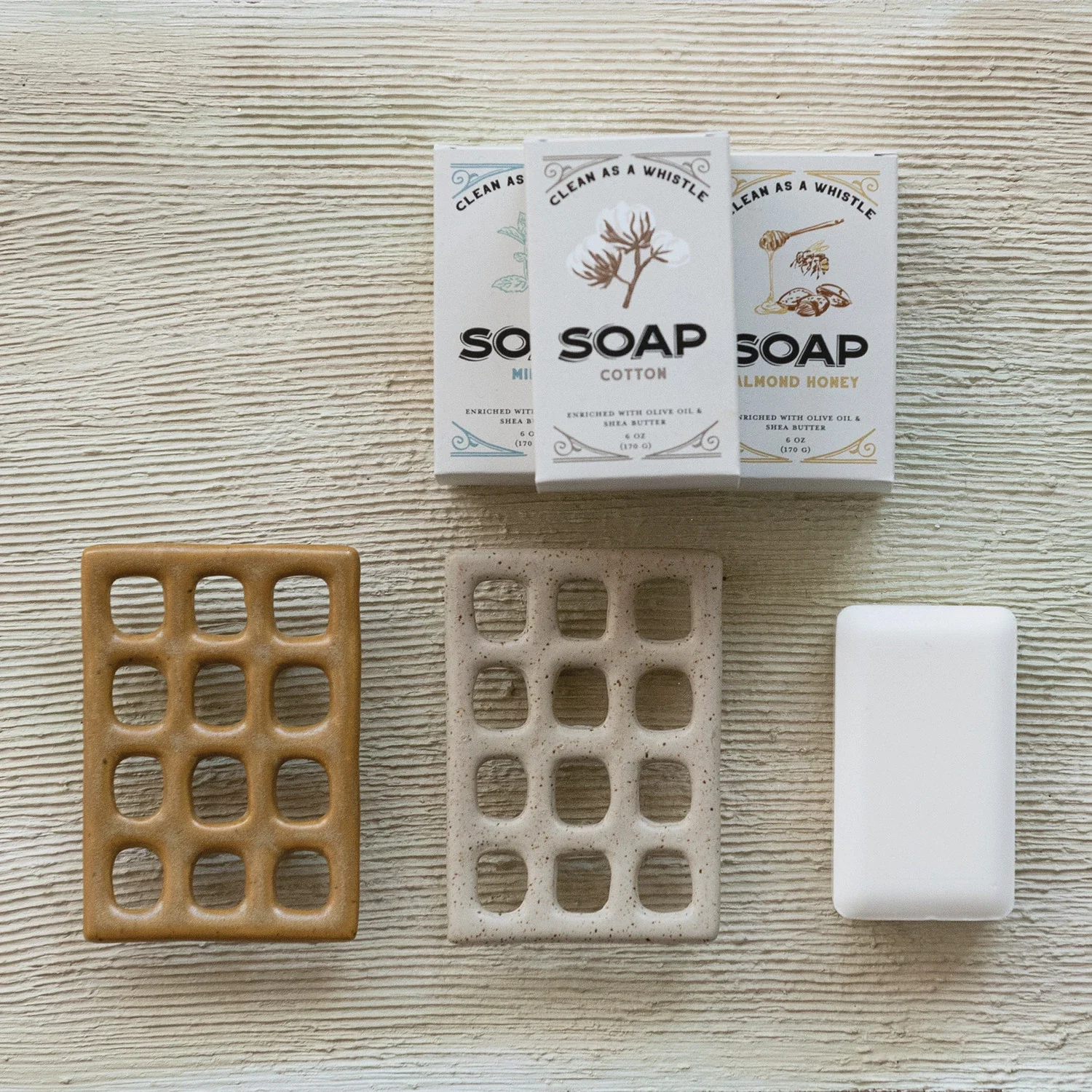 Creative Co-op - Stoneware Footed Soap Dish