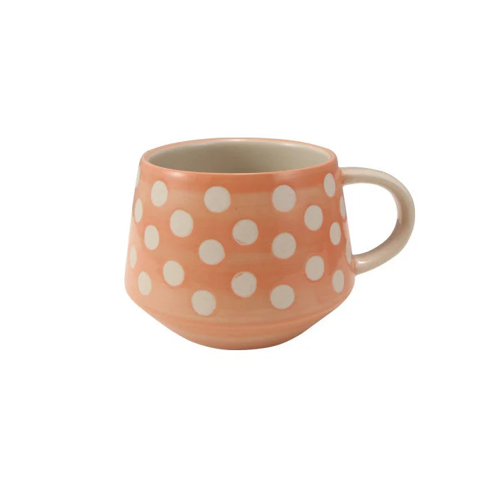 Creative Co-op - Stoneware Mug with Wax Relief Dots - Image 5