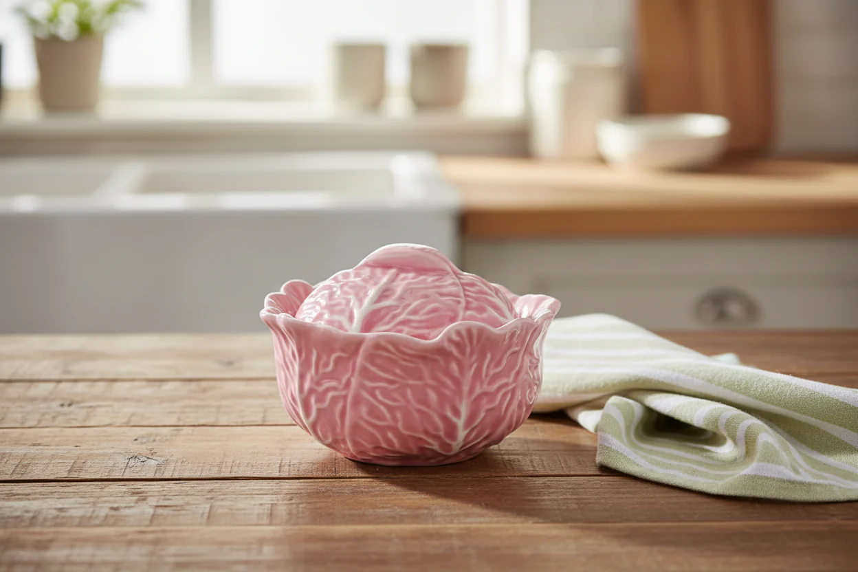 Creative Co-op - Stoneware Pink Cabbage Baker
