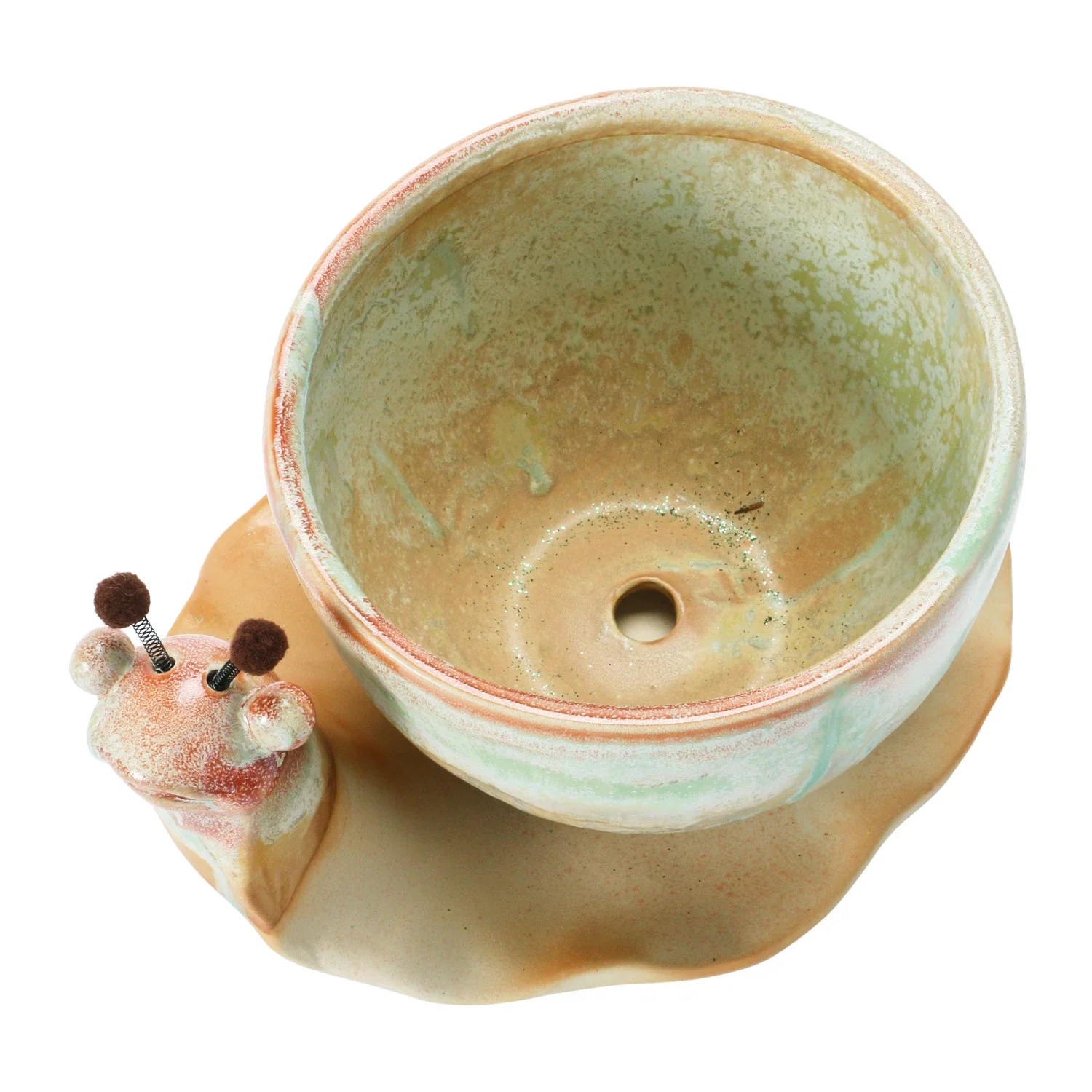 Creative Co-op - Stoneware Planter with Snail Saucer - Image 5