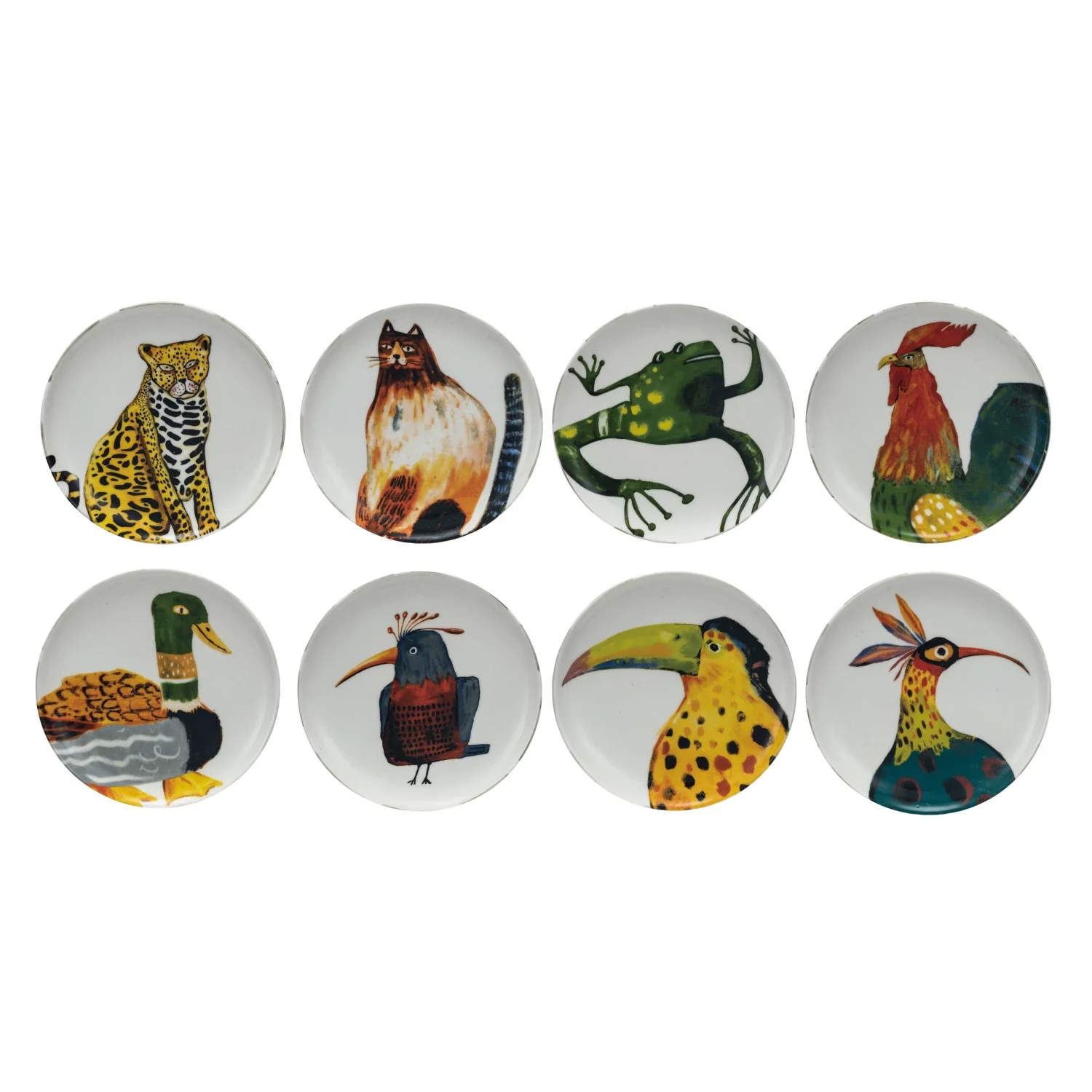 Creative Co-op - Stoneware Plate with Animal or Bird - Image 2