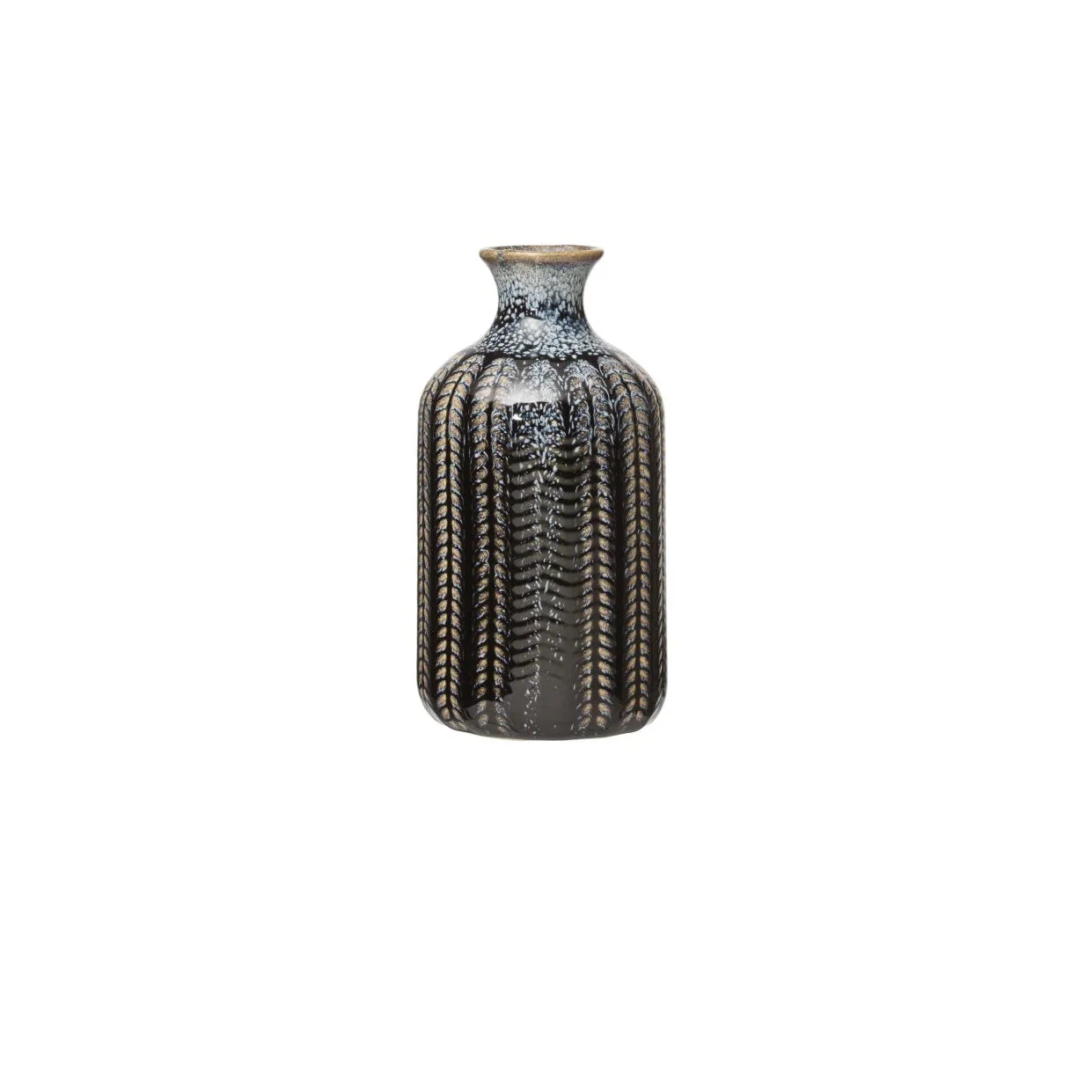 Creative Co-op - Stoneware Textured Vase - Image 4