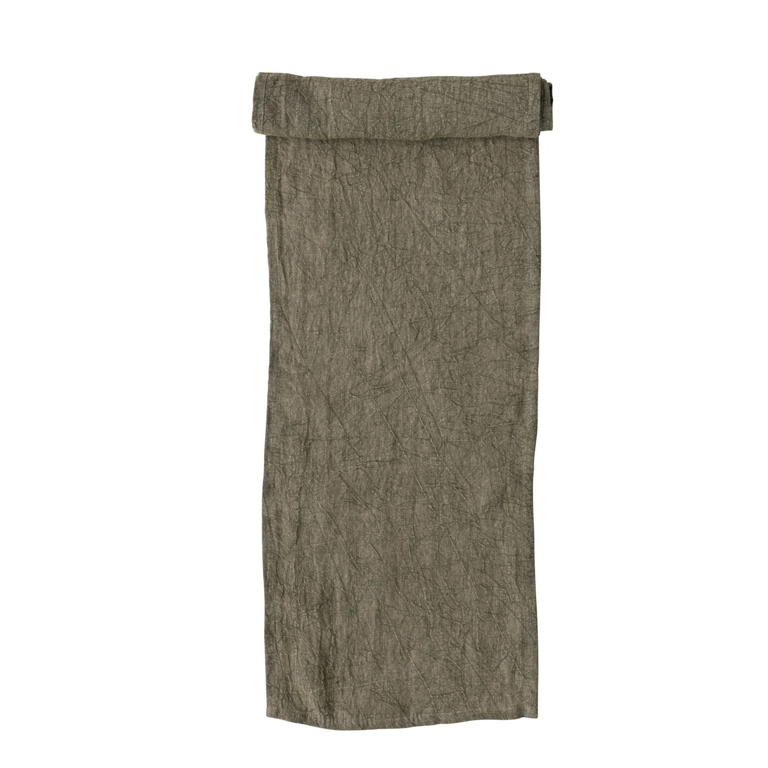 Creative Co-op - Stonewashed Linen Table Runner, Olive