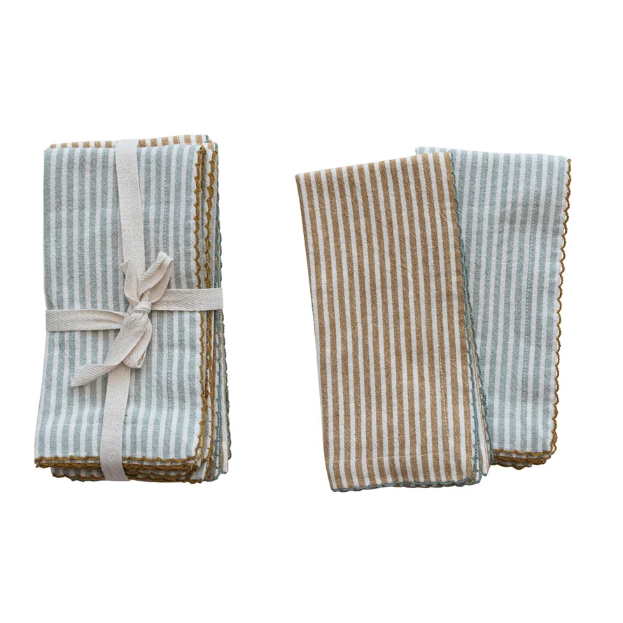 Creative Co-op - Stripes Cotton Napkins - Image 2