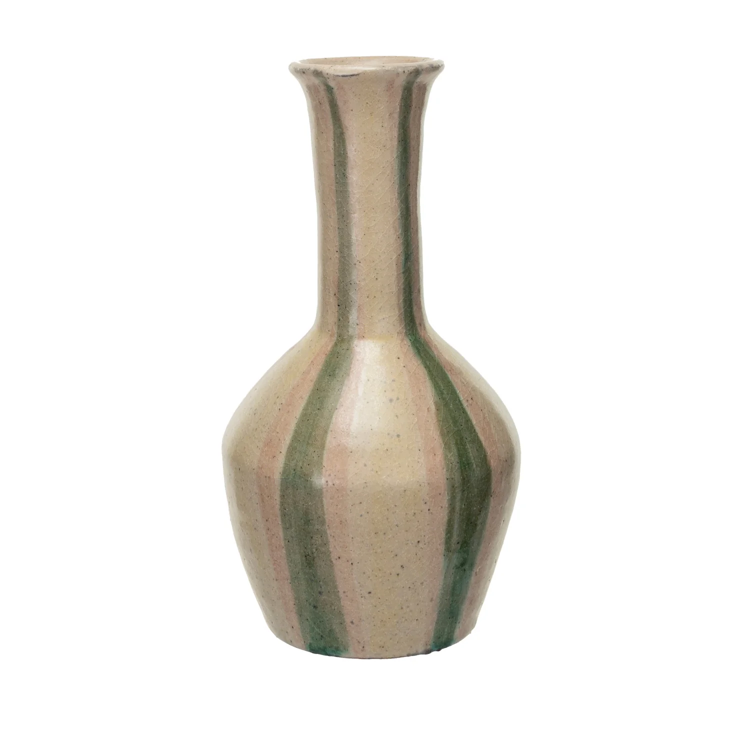 Creative Co-op - Terracotta Vase with Stripes - Image 2