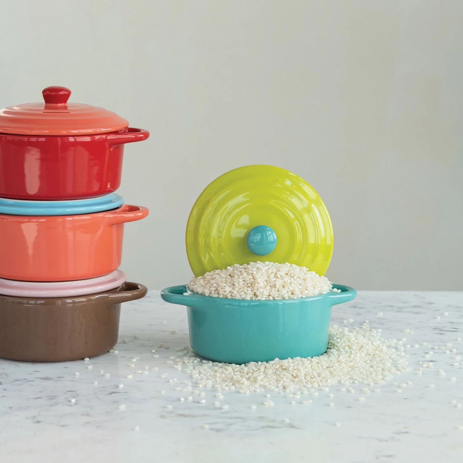 Creative Co-op - Two-Tone Mini Baker with Lid