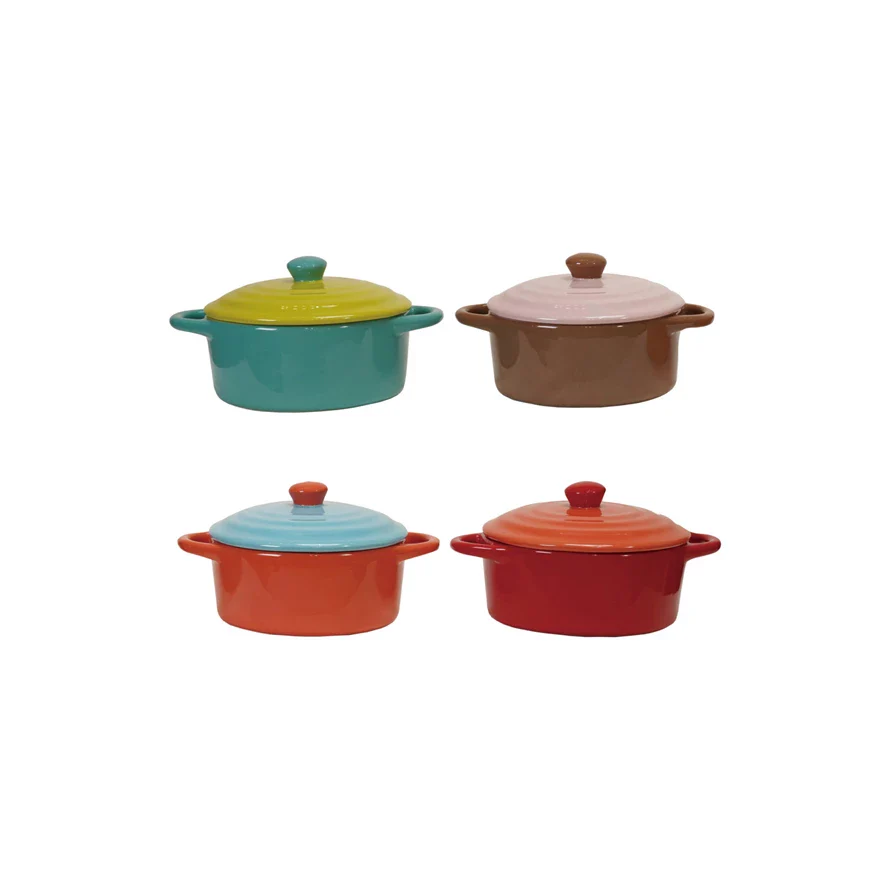 Creative Co-op - Two-Tone Mini Baker with Lid - Image 2