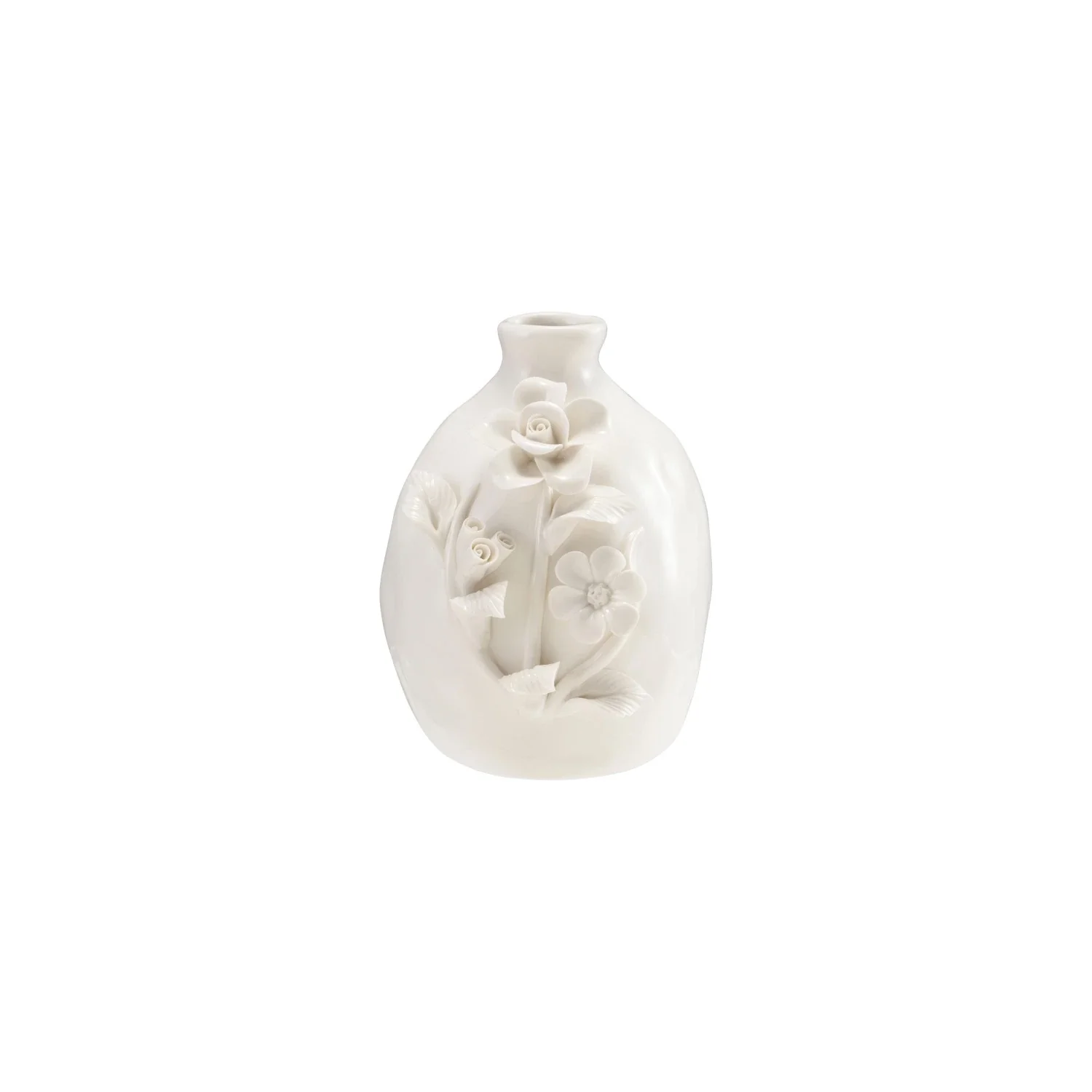 Creative Co-op - Vase with Sculpted Flowers - Image 2