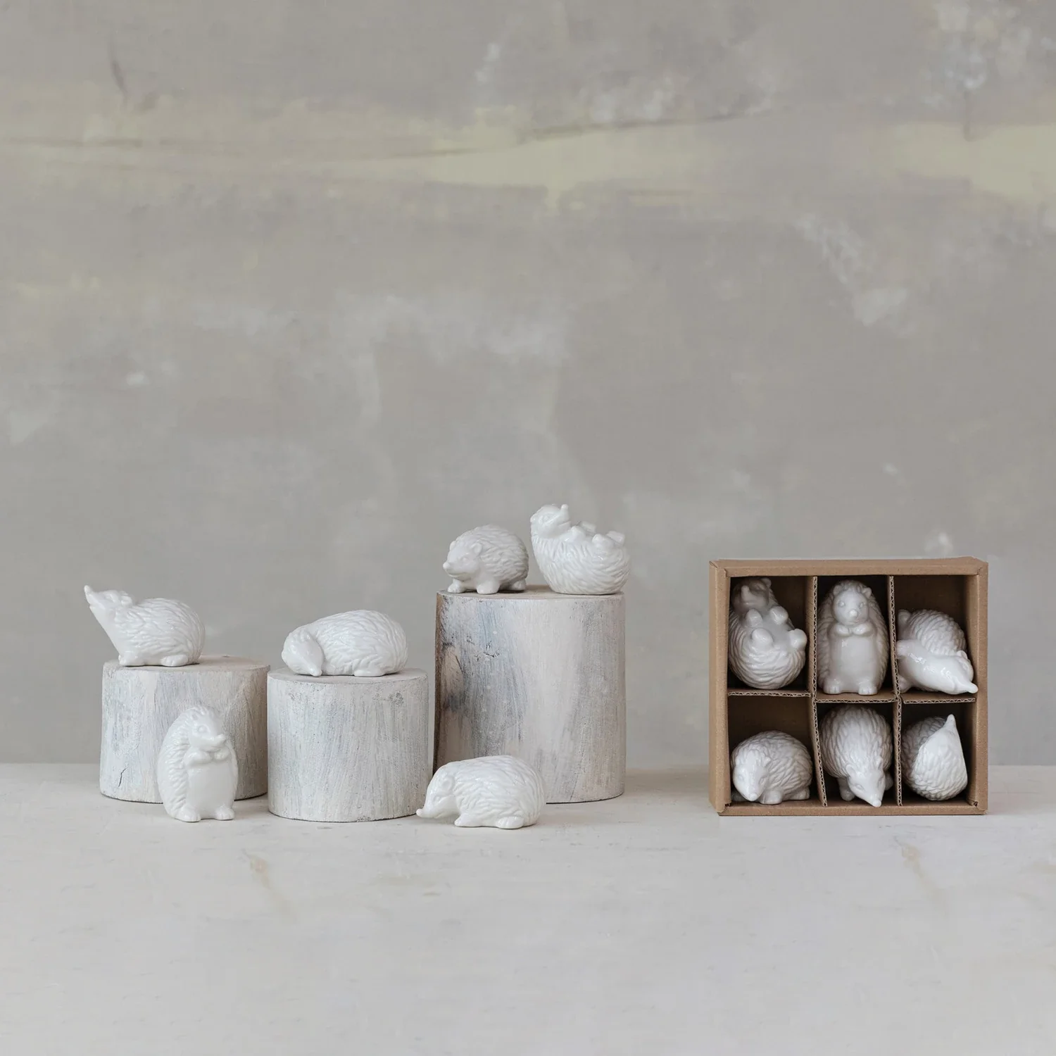 Creative Co-op - White Ceramic Hedgehogs