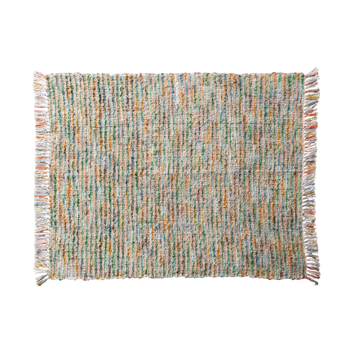 Creative Co-op - Woven Bouclé Throw with Fringe - Image 3