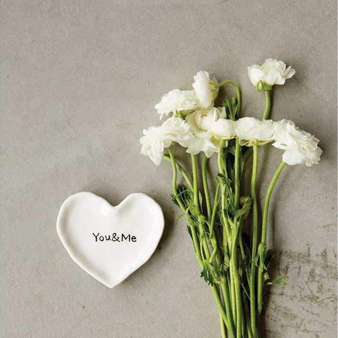 Creative Co-op - You and Me Heart Plate