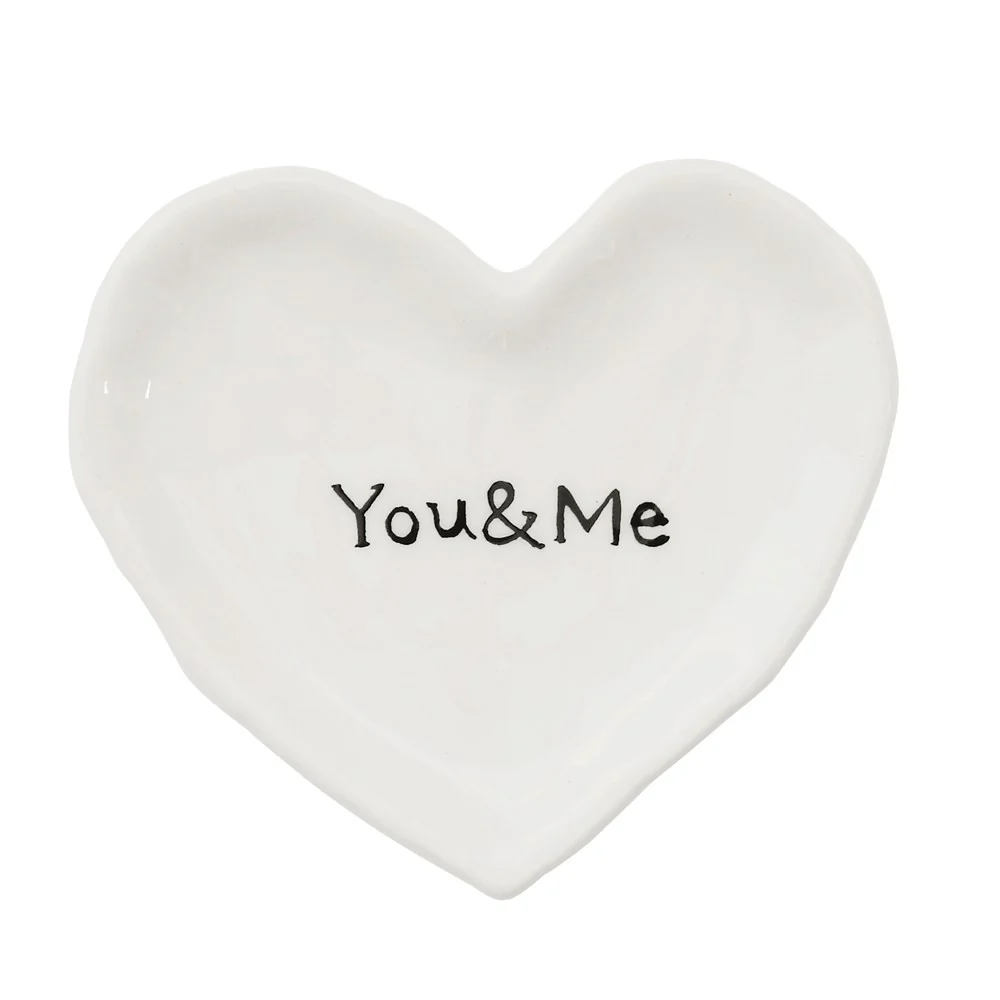Creative Co-op - You and Me Heart Plate - Image 2
