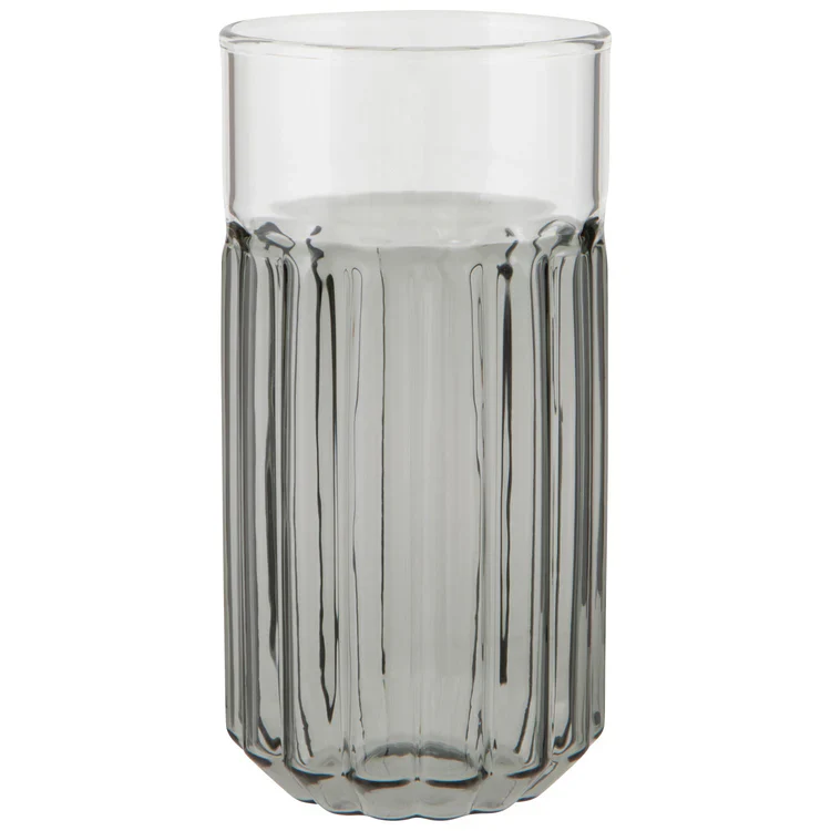Danica - Channel Glass Tumbler 14 Ounces, Smoke