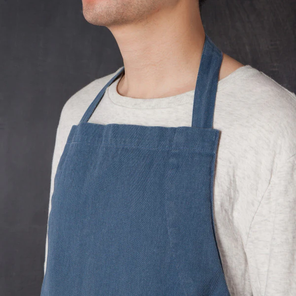 Danica - Heirloom Chef Apron, Midnight Blue - Image 3
