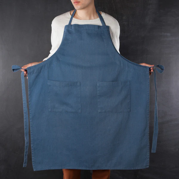 Danica - Heirloom Chef Apron, Midnight Blue - Image 5