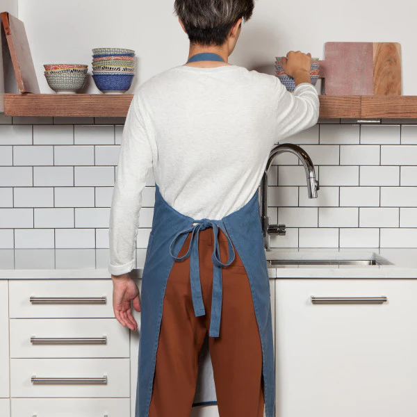 Danica - Heirloom Chef Apron, Midnight Blue - Image 6