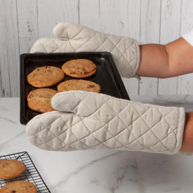 Danica - Heirloom Stonewash Oven Mitt, Dove Grey - Image 3