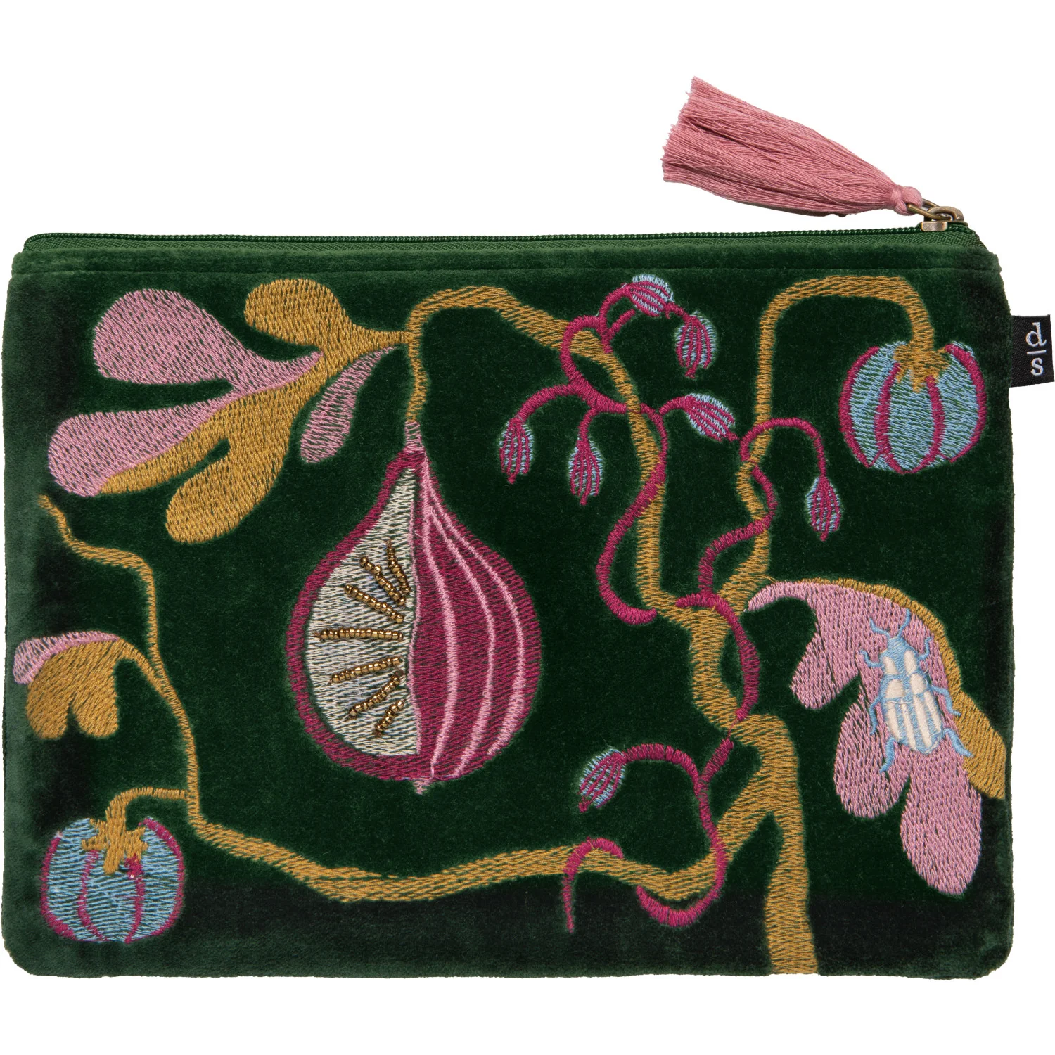 Danica - Pome Embroidered Flat Pouch