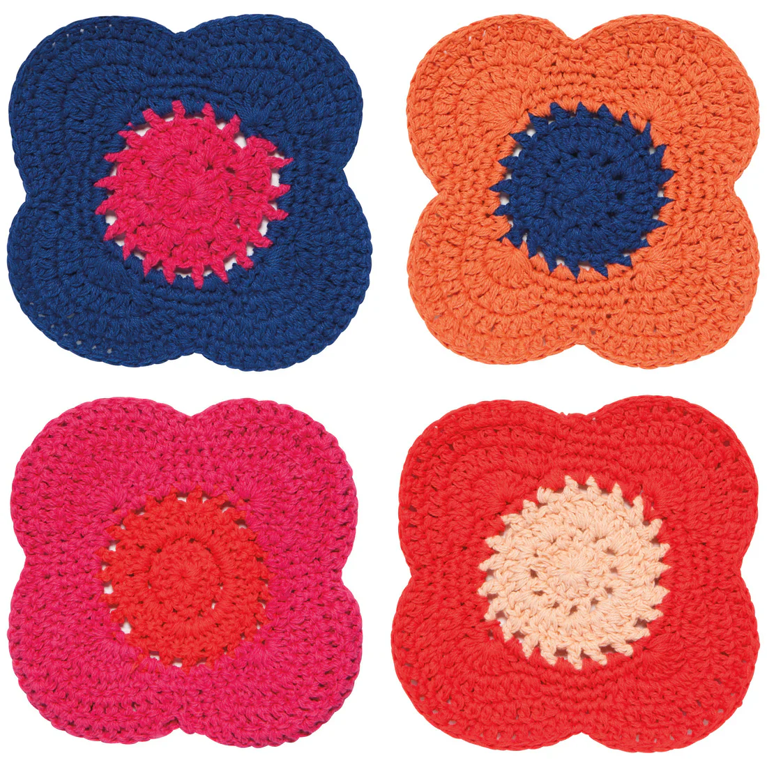 Danica - Poppy Crochet Coaster Set