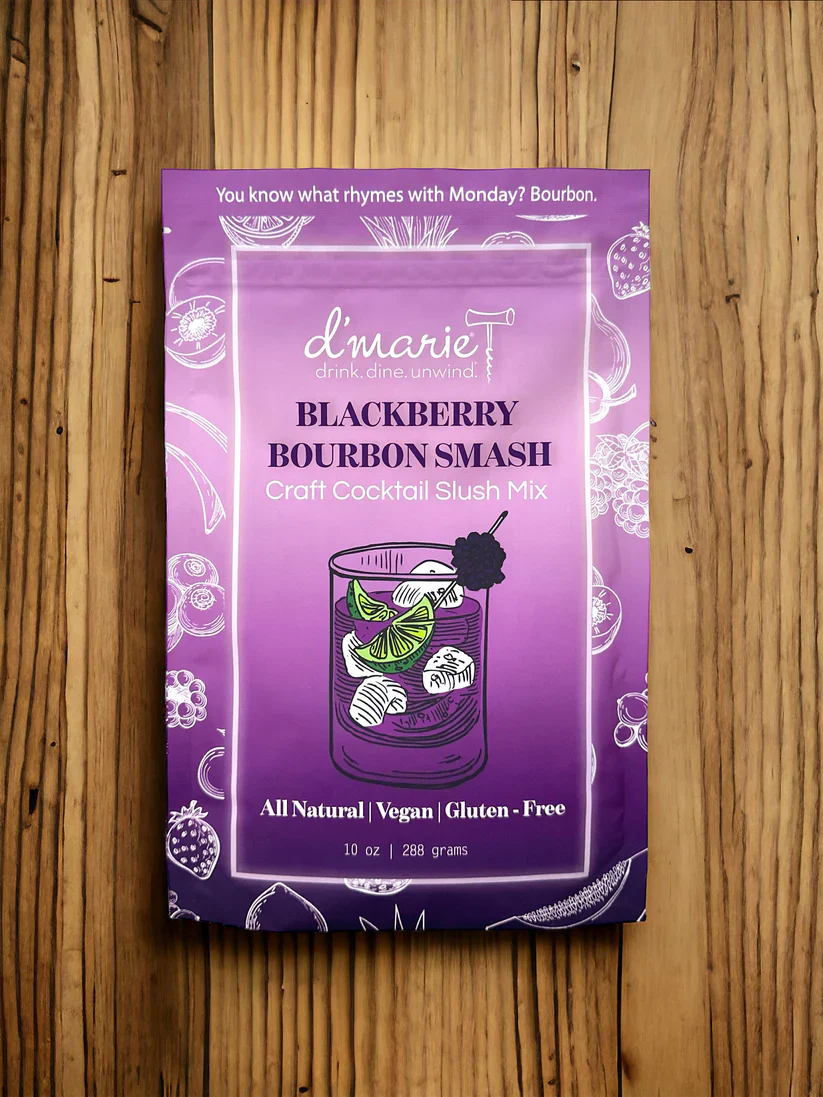 D'Marie - Blackberry Bourbon Smash Cocktail Slushie Mix