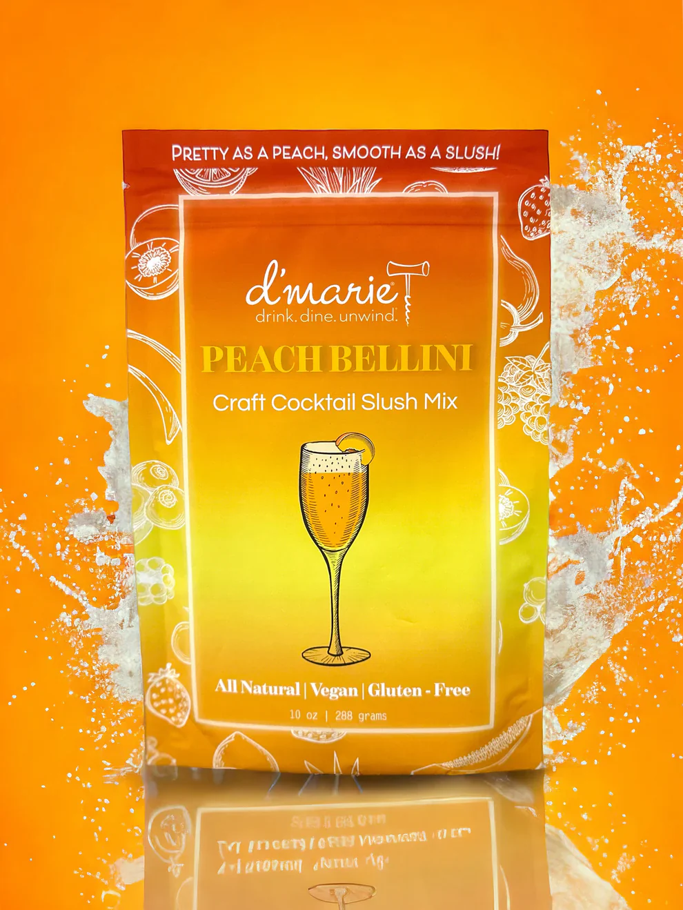 D'Marie - Peach Bellini Cocktail Slushie Mix